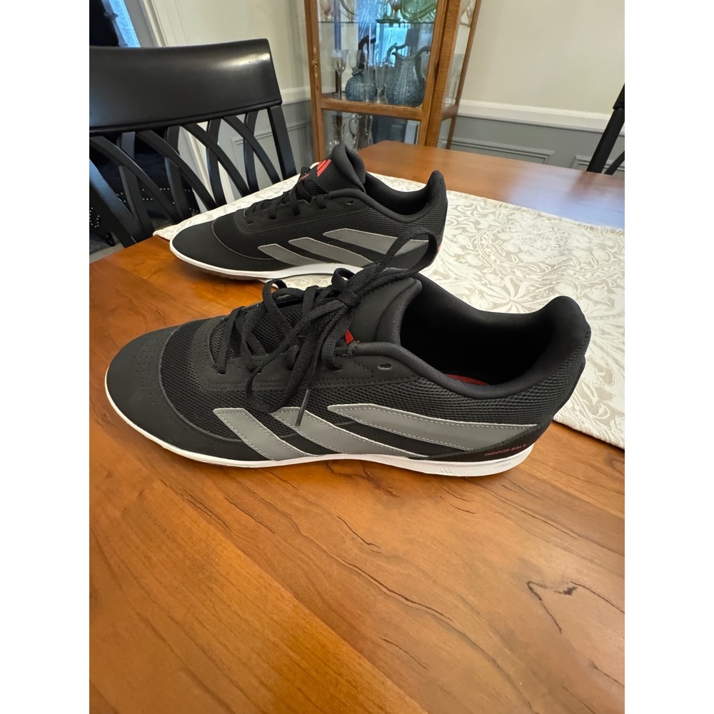 Adidas Predator Indoor Sala Mens Soccer Shoes Black Grey Red ID3791 Size 12.5
